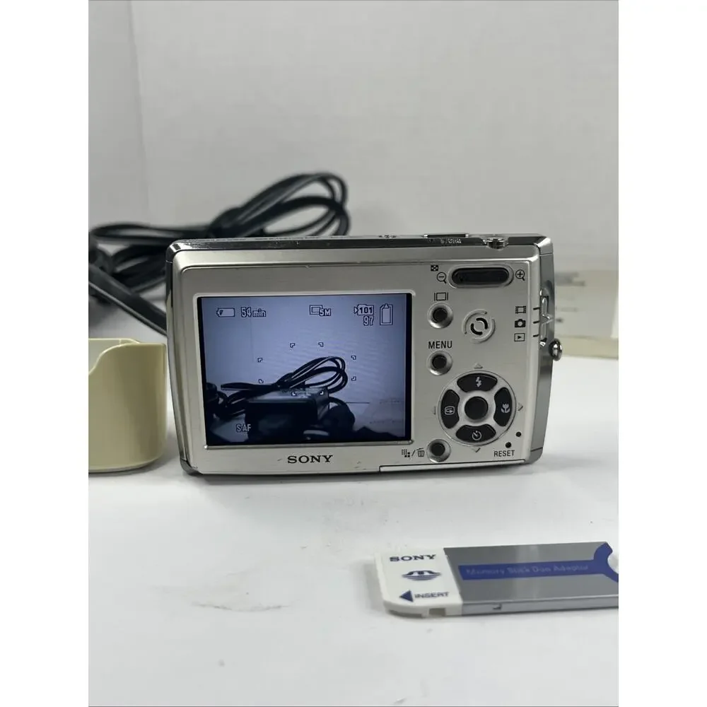 Sony CyberShot DSC-T33 Digital Camera 5.1MP CCD 3x 100% Working With Accessories